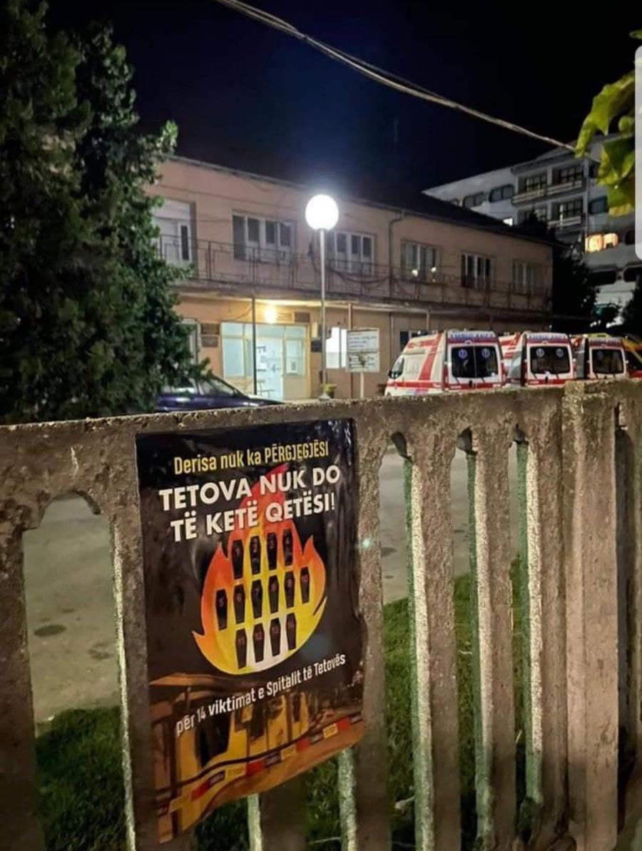 “As long as there is no responsibility for the 14 victims in the Tetovo hospital, Tetovo will have no peace”