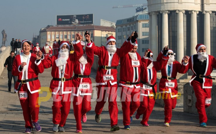 Santa Claus race in Skopje