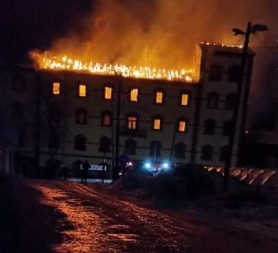 Huge fire in the Bitola flour mill