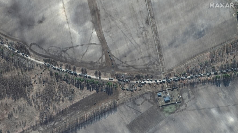Large Russian convoy is advancing on Kiev