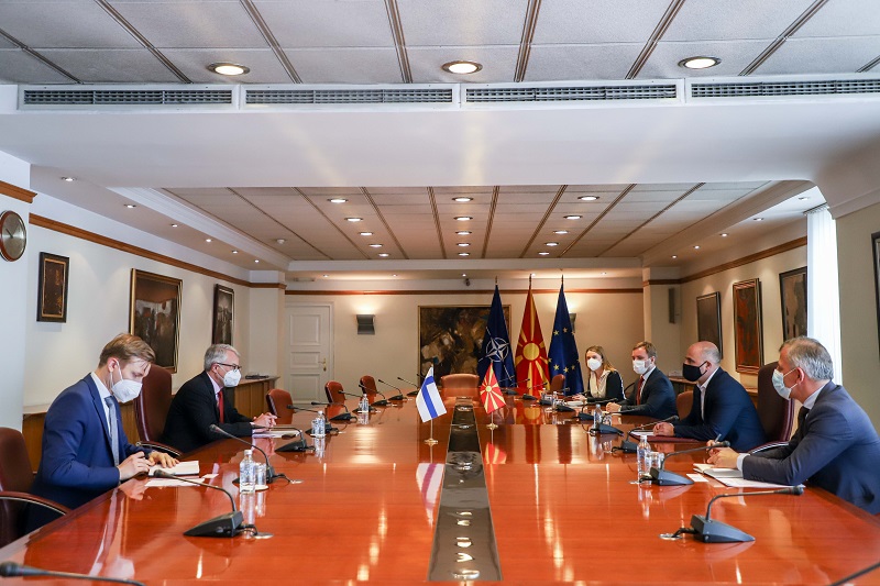 Kovacevski – Lähdevirta: NATO and EU unity is important and Macedonia’s EU integration is needed