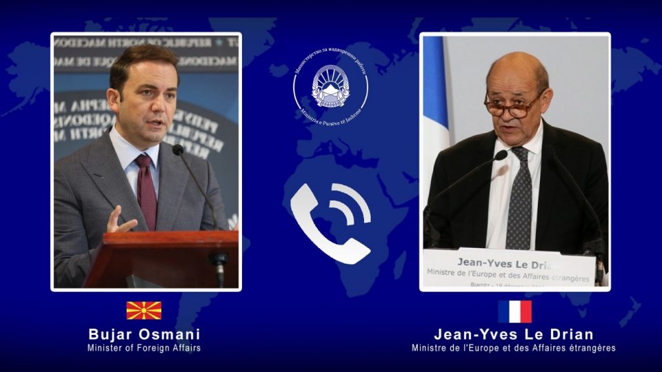 Osmani-Le Drian phone call: Clear and unambiguous messages of support from France for readiness to start negotiations