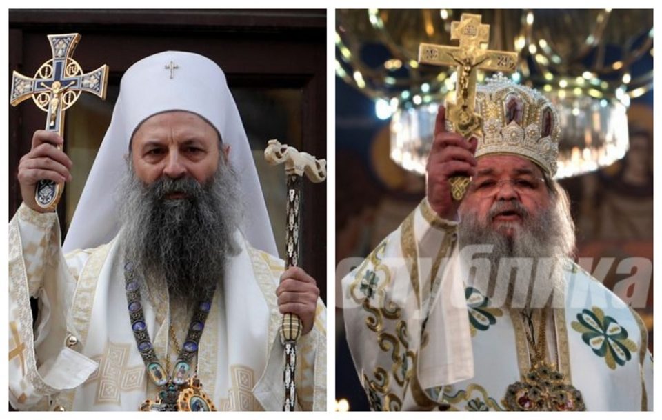 Serbian Patriarch Porfirij visits Macedonia for a joint service with Archbishop Stefan