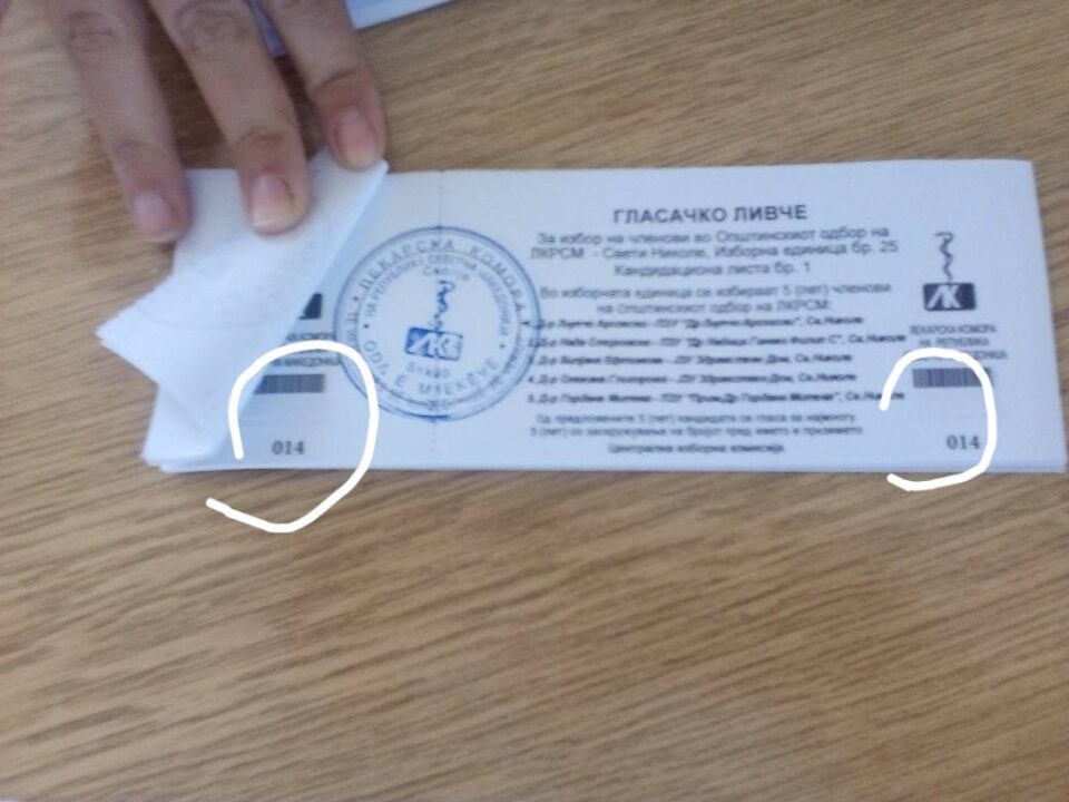 Is this a secret vote: The Medical Chamber distributes marked ballots