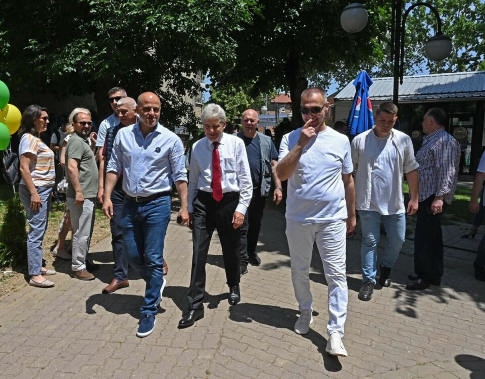 Kovacevski, Zaev, government ministers attend DUI jubilee celebration