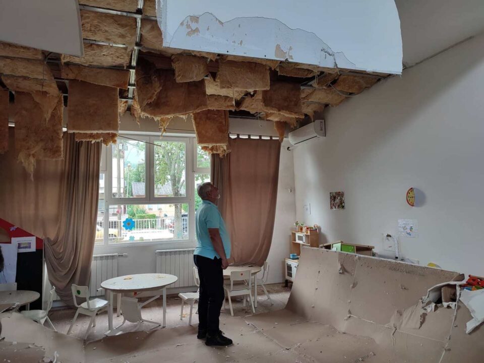 Ceiling in “Majski cvet” kindergarten in Taftalidze 2 collapses