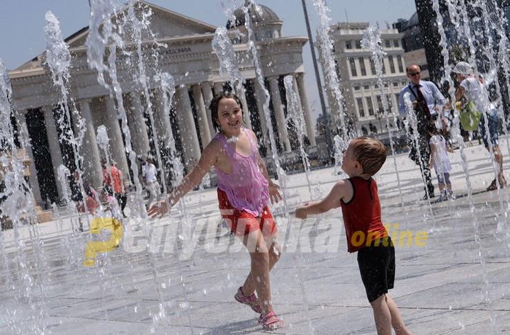 Hot weather with temperatures up to 40C