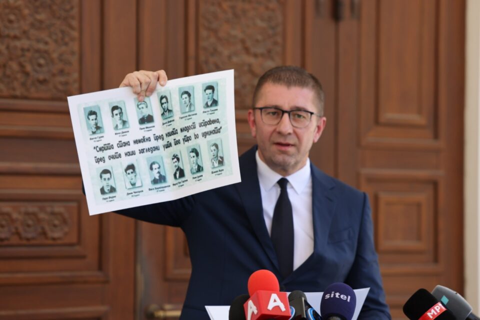 Mickoski after meeting von der Leyen: I showed her pictures of the Vatasha boys, Vera Ciriviri Trena, the deportation of the Jews: Shall we accept that they are administrators?!