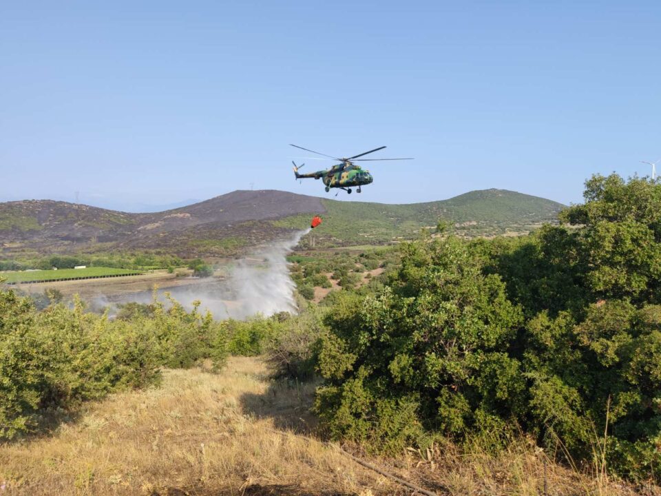 Two active fires in Strumica and Tetovo, eight contained