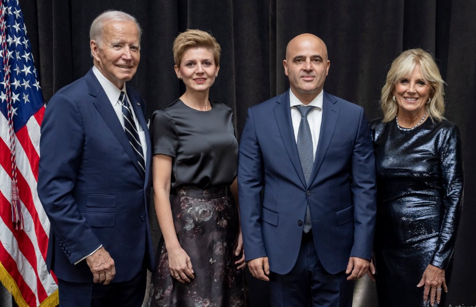 Kovacevski and wife Elena attend reception hosted by U.S. President Biden