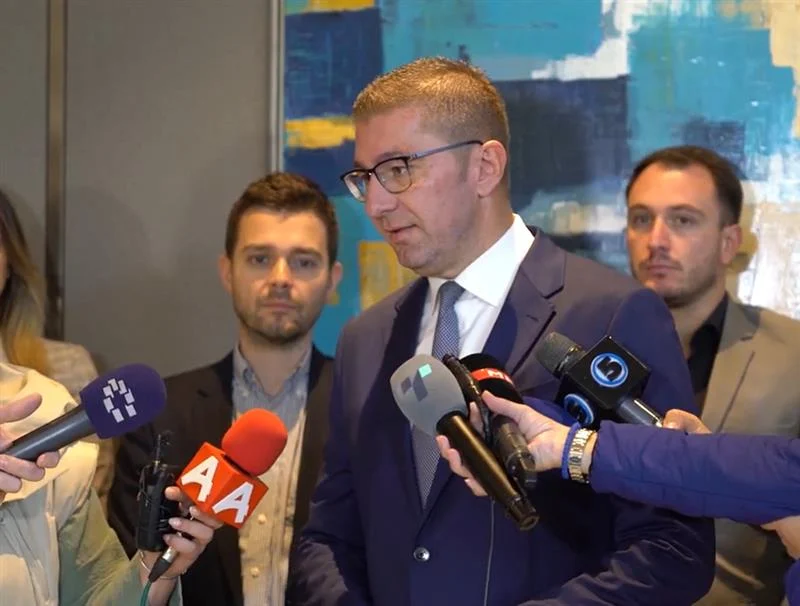 Mickoski: VMRO-DPMNE will not support constitutional changes under the existing conditions, I do not know what Von der Leyen’s comment is based on