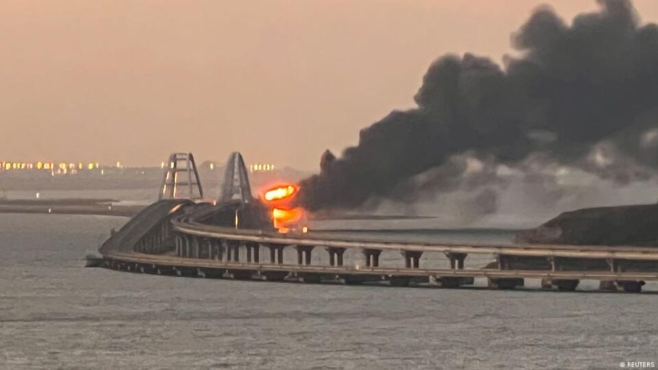 Russia’s bridge to Crimea severely damaged by explosion