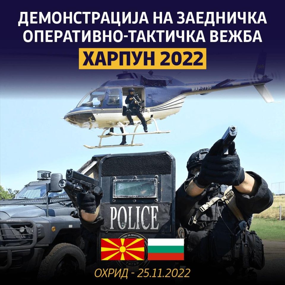 Joint exercise of the Macedonian and Bulgarian special police units