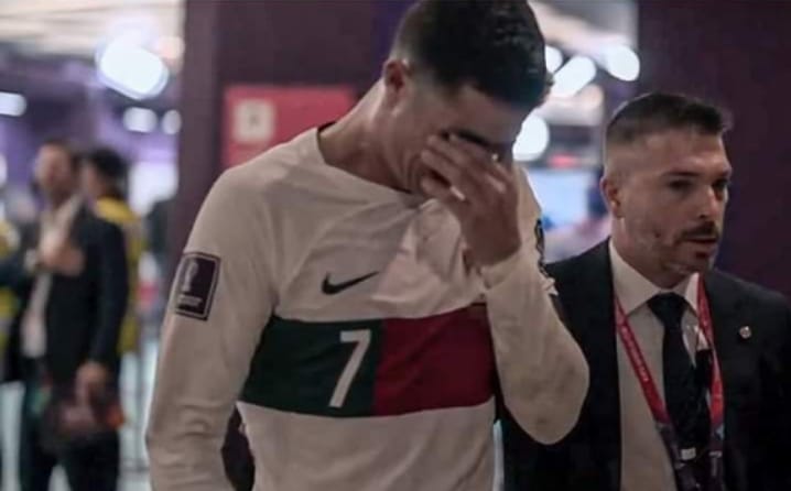 Ronaldo in tears as Portugal eliminated by Morocco