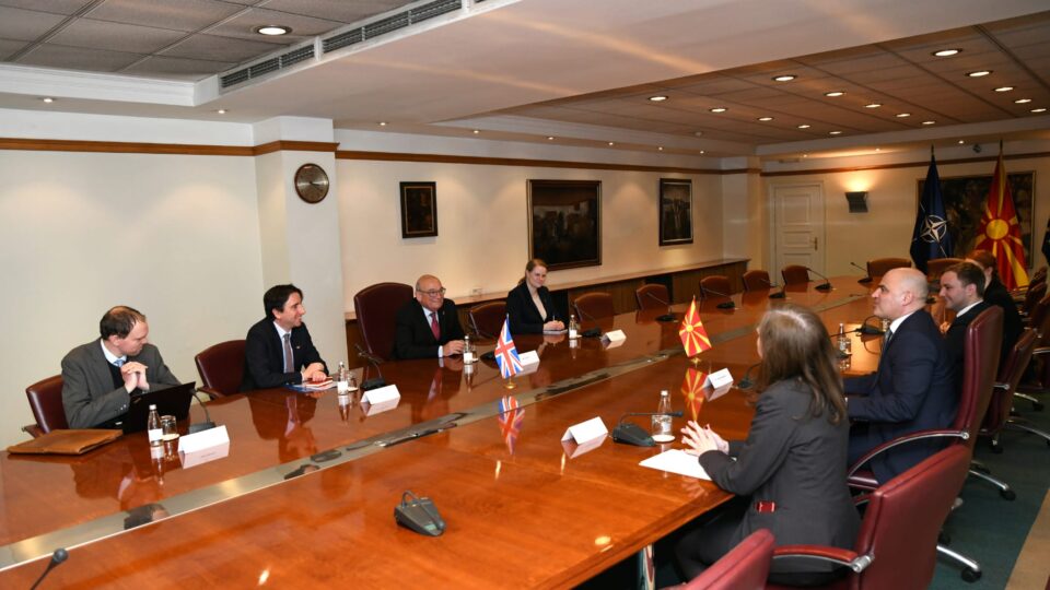 British diplomatic envoy Stuart Peach met with Kovacevski and Pendarovski