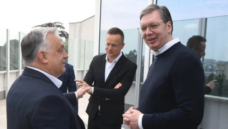 Vucic meets Hungarian Prime Minister Orban in Belgrade, discusses geopolitical situation and plans
