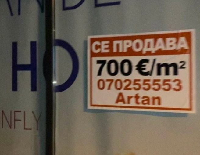 Anti-corruption activists target the store Artan Grubi bought at a huge discount