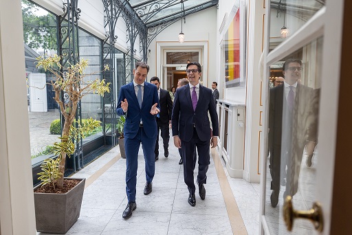 President Pendarovski met the Belgian PM De Croo in Bruxelles