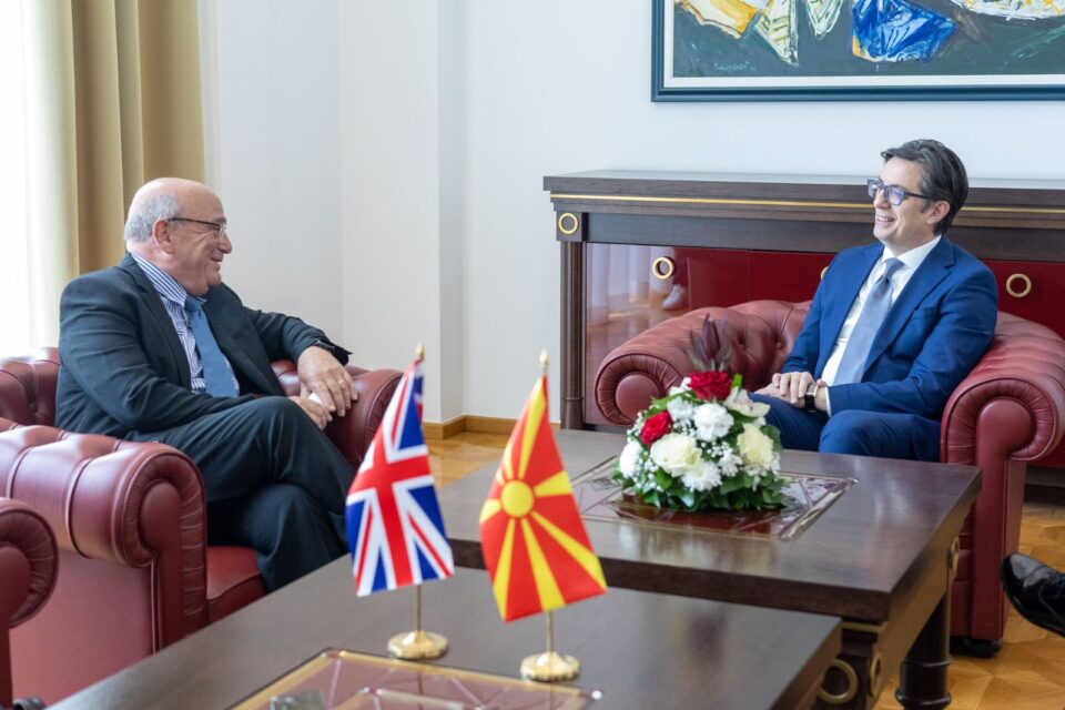 President Pendarovski meets UK Special Envoy for West Balkan Stuart Peach