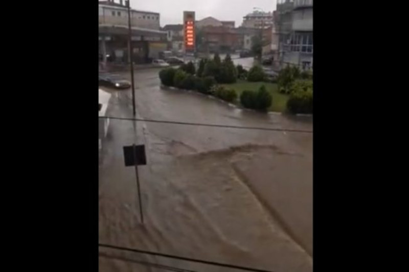 Torrential rain causes flooding in Prilep