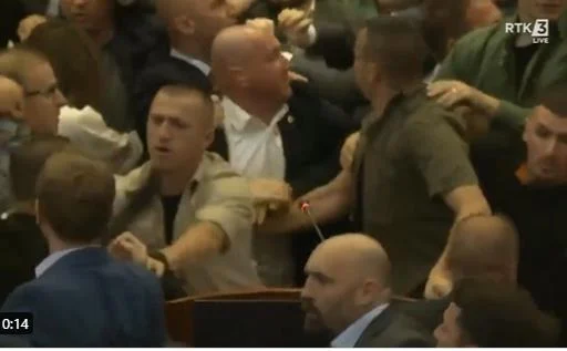 Fistfight broke out in the Parliament of Kosovo