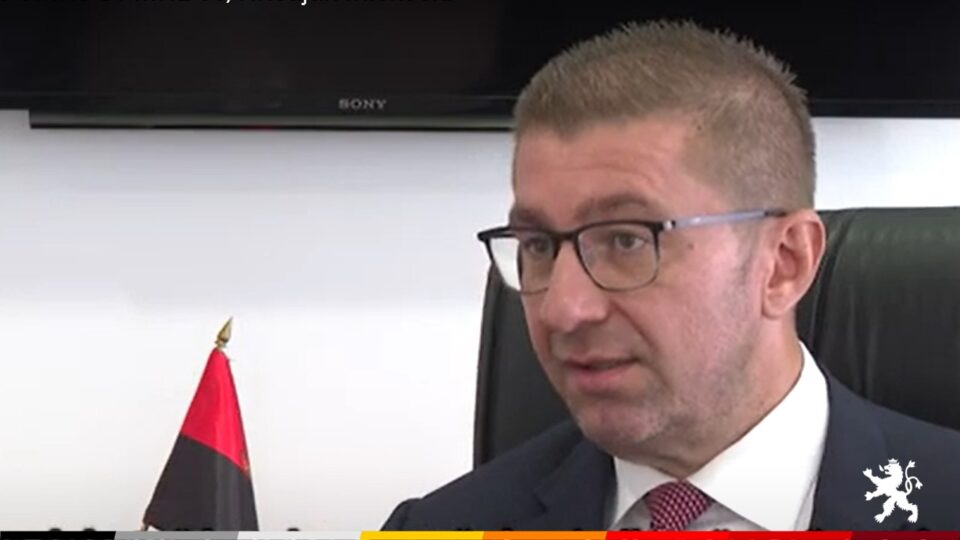 Mickoski: The only offer we except to hear from the Government is when to hold the early elections
