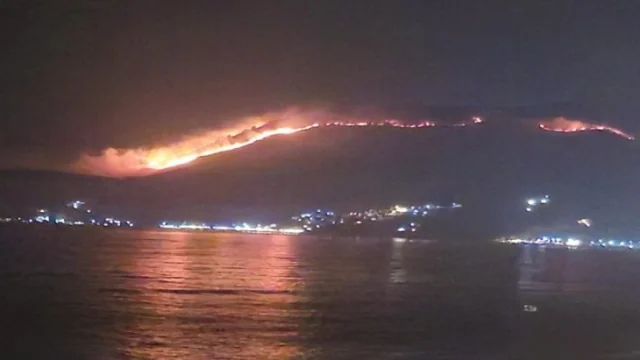 Several big wildfires in Albania, the largest one near Hymara ...