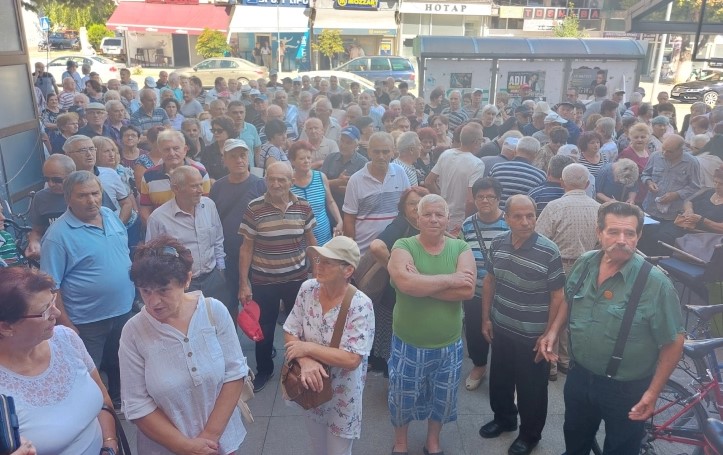Protest of pensioners in Skopje