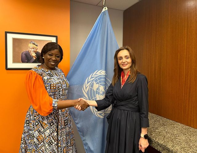 Prior to an impending high-level summit, First Lady Gjorgievska meets UNFPA representatives in New York