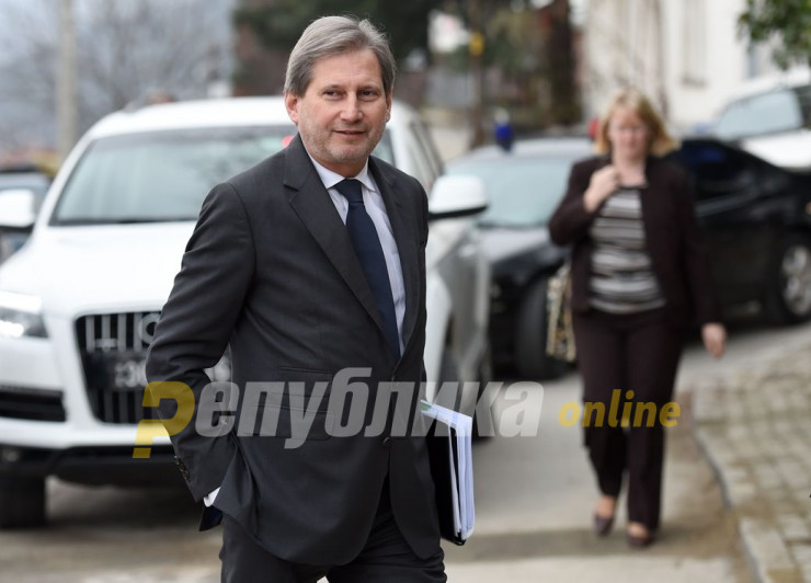Hahn is back, urging Macedonians to make new concessions