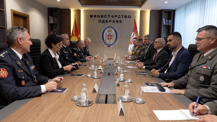 Gjurchinovski, the Army Chief of Staff, held a meeting with Serbian Defense Minister Vučević in Belgrade