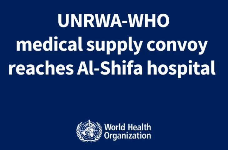 UN and WHO: Medical supplies are delivered by convoy to the Gaza hospital