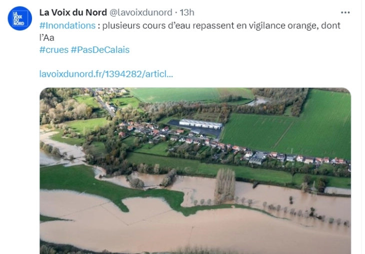 Flooding in northern France
