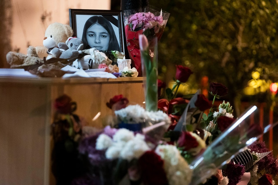 Fresh cigarette butts, litter and shoes print at the place where Vanja was buried