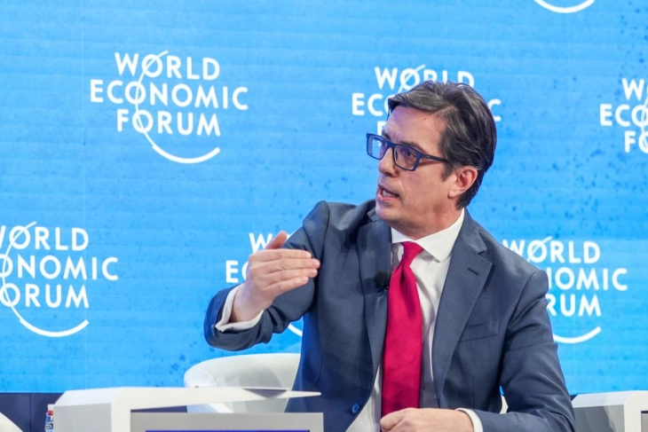 President Pendarovski during the Davos annual meeting of the WEF