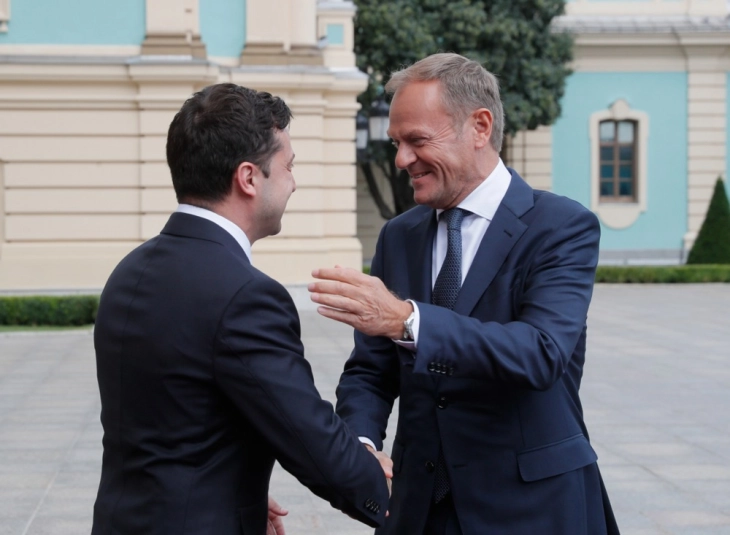 Tusk of Poland is in Kiev to encourage greater Western assistance for Ukraine