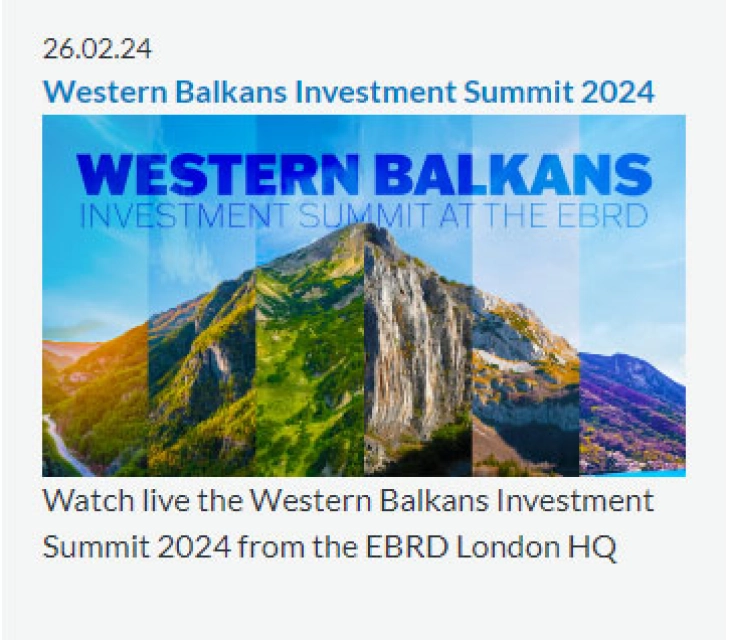 The Western Balkans Investment Summit 2024 is scheduled for February 26–27 in London