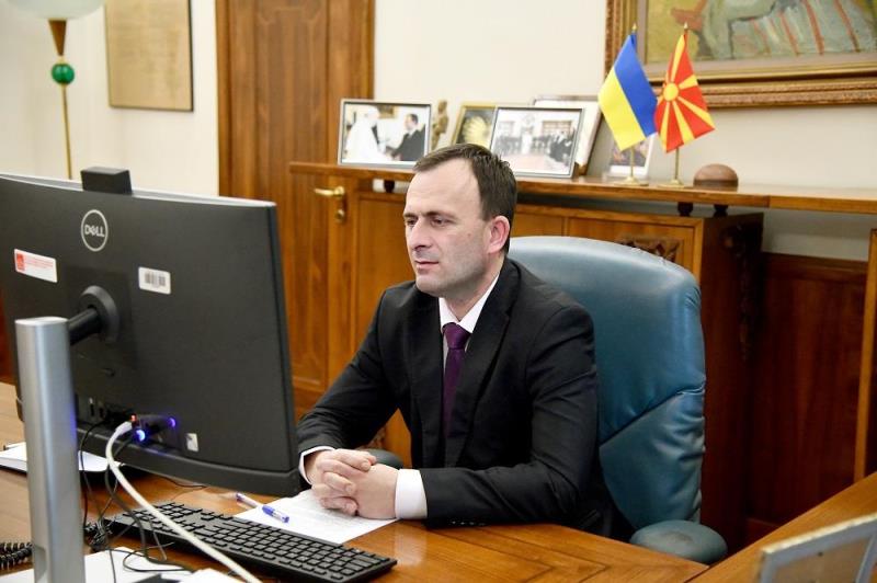 Mitreski and Stefanchuk in an online meeting: Both Macedonia and Ukraine ought to join the EU and work together to make that happen