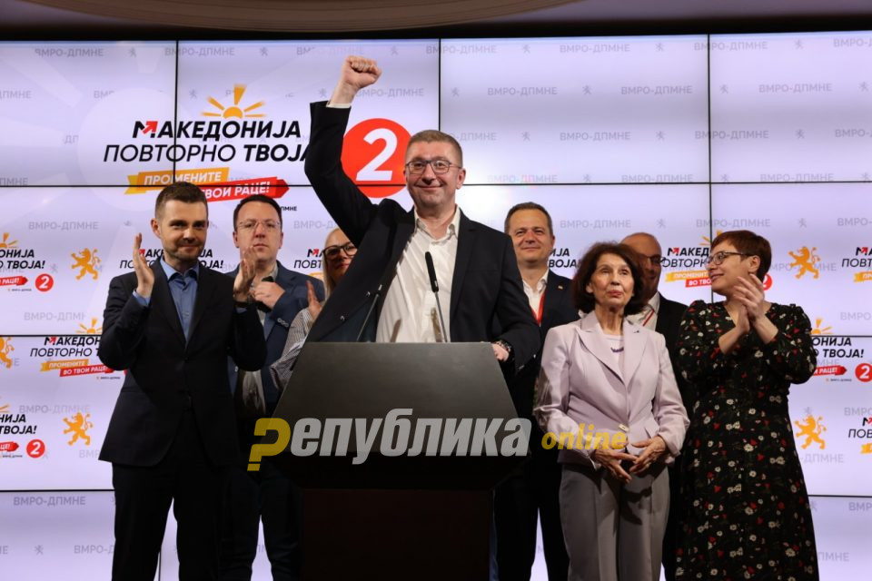 Mickoski celebrates the grand victory, announces a red card for SDSM on May 8th