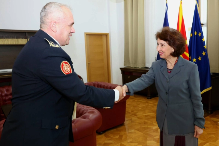 President Siljanovska Davkova Meets with Army Chief of Staff Gjurchinovski