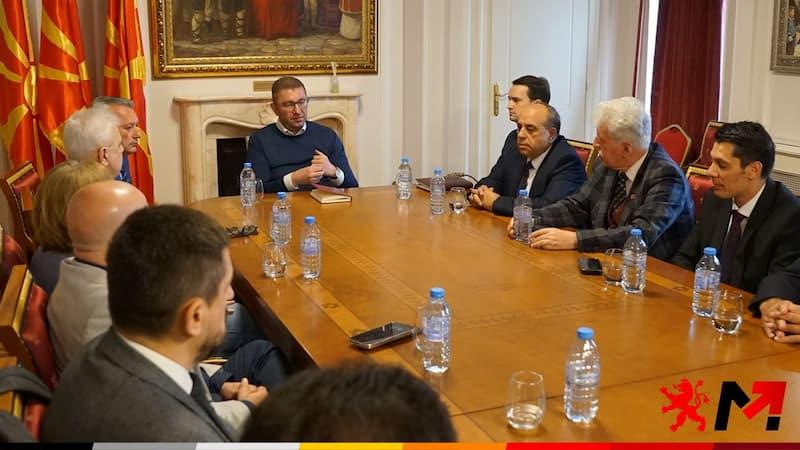 Mickoski at a meeting with the coalition “Your Macedonia” in talks on forming a future government