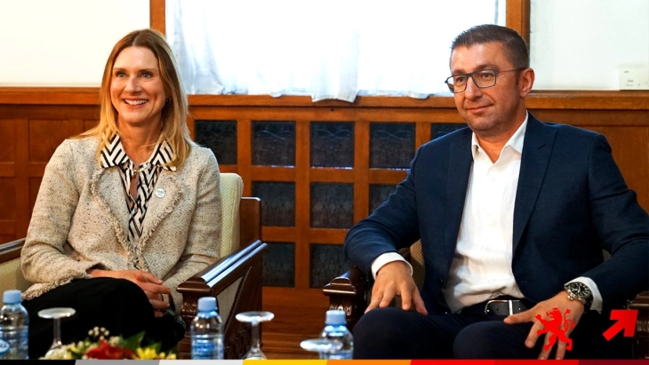 Mickoski and Party Delegation Meet with NDI’s Stephanie Rust