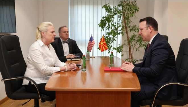 Nikoloski discusses intensifying cooperation with US Ambassador Aggeler