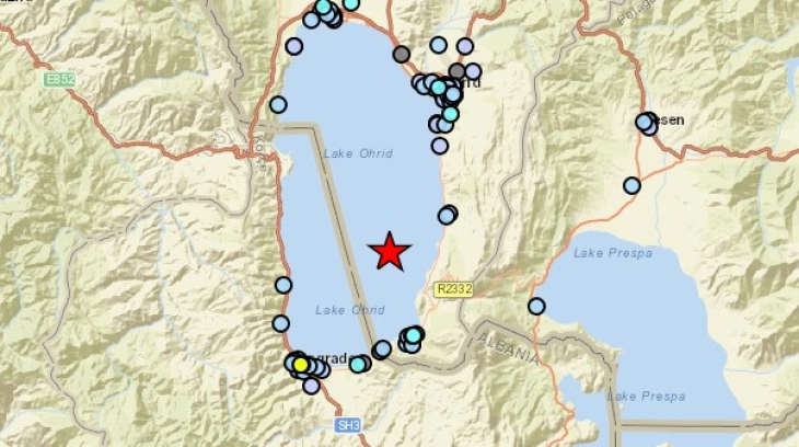 Ohrid feels an earthquake