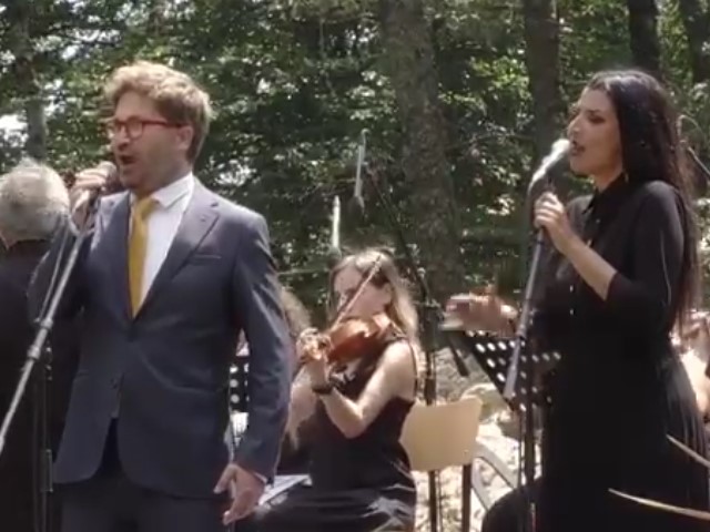 Emotional moment as Durlovski and Janevska perform at the Ilinden celebration