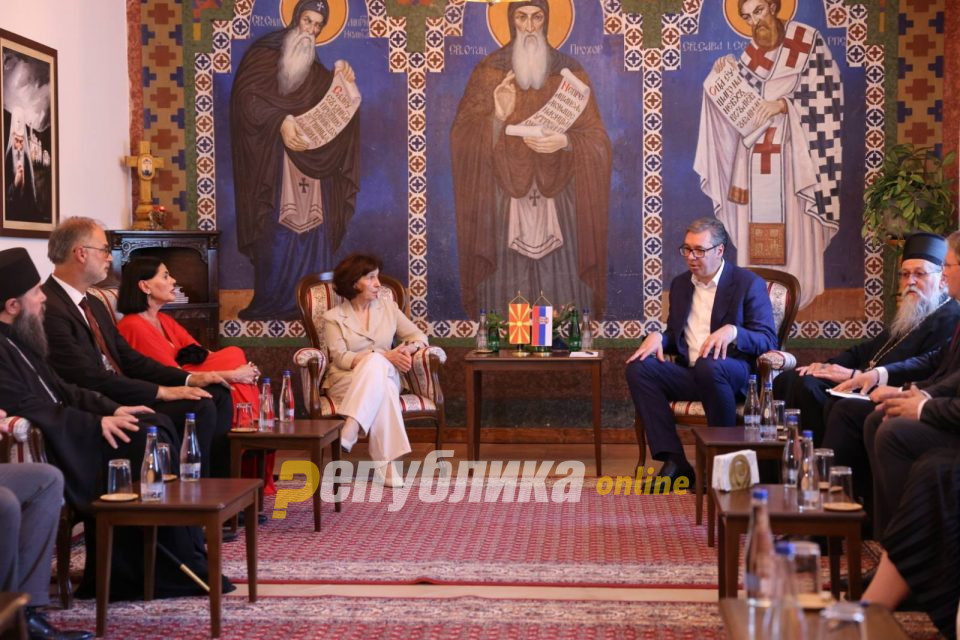 President Siljanovska celebrates Ilinden in the Prohor Pcinski monastery, discusses increased cooperation with Serbian President Vucic