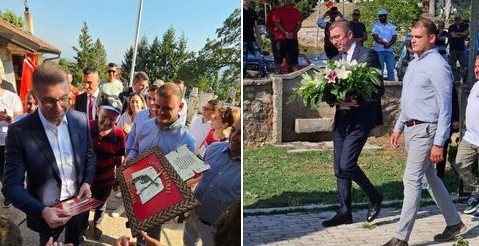 Tradition: Mickoski visits the village of Tasmarunista on Ilinden