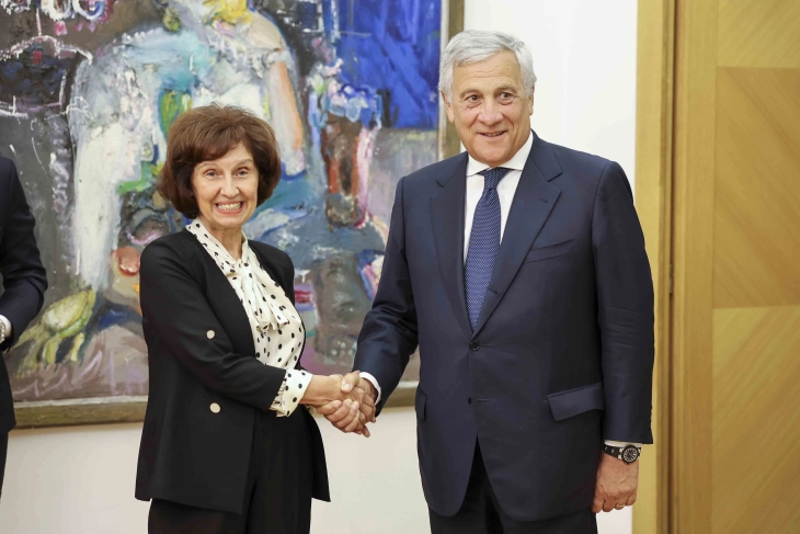 President Siljanovska-Davkova and Italy’s Foreign Minister Discuss EU Accession, Regional Developments, and Bilateral Cooperation