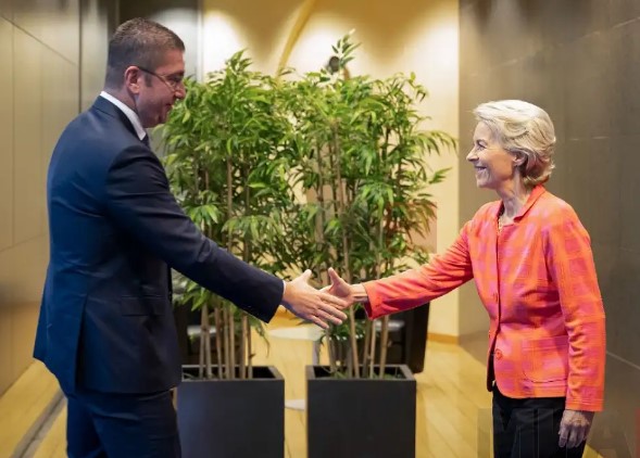 Prime Minister Mickoski Calls for Trust and Credibility in EU Accession Process at Lunch with European Commission President