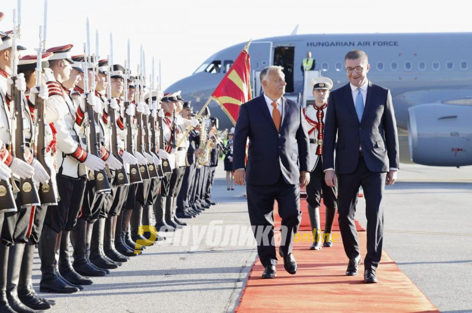 Hungarian Prime Minister Viktor Orban Arrives in Macedonia for Bilateral Talks